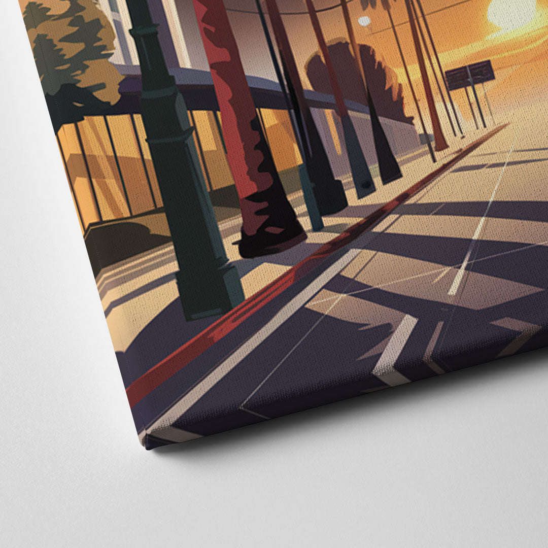 Los Angeles Beverly Hills Charm Canvas Close Up