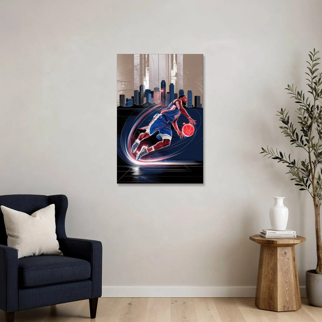 Los Angeles Clippers Basketball - Canvas Wall Art - Sofa - 24x36