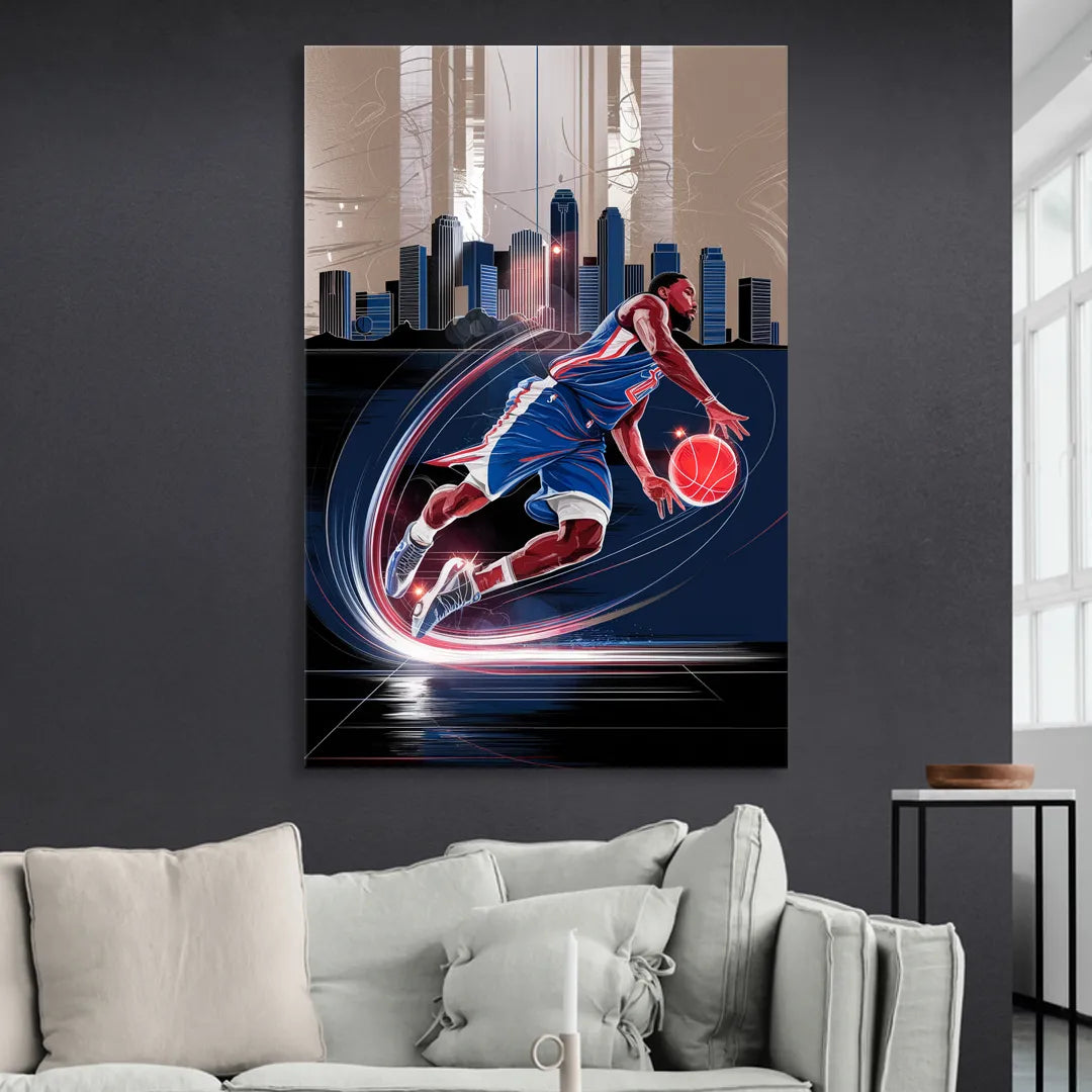 Los Angeles Clippers Basketball Sitting Room - Canvas Wall Art