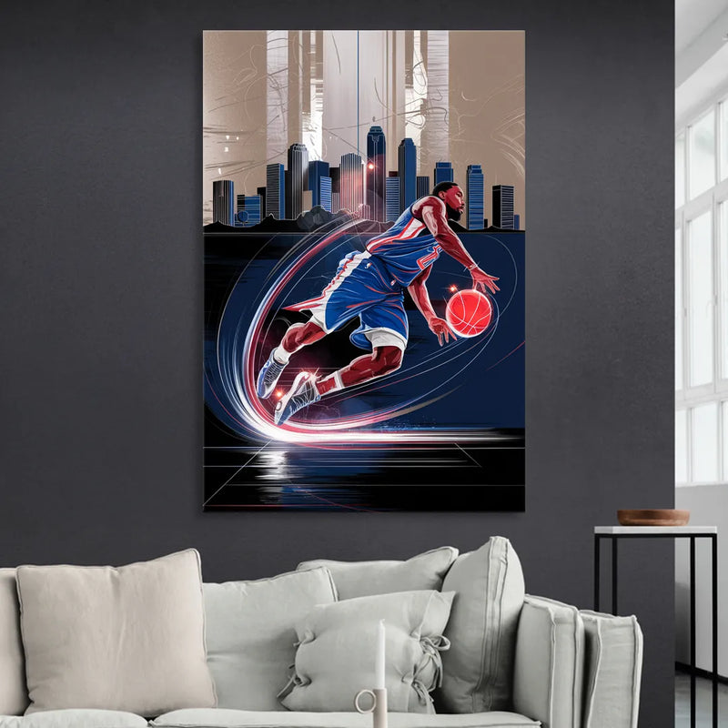 Los Angeles Clippers Basketball Sitting Room - Canvas Wall Art