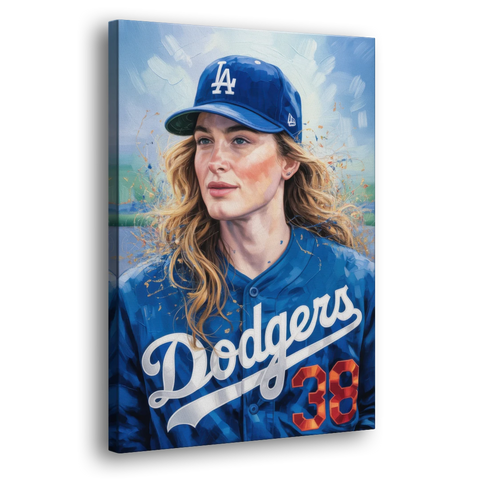 Los Angeles Dodgers Double Play - Canvas Wall Art - Side