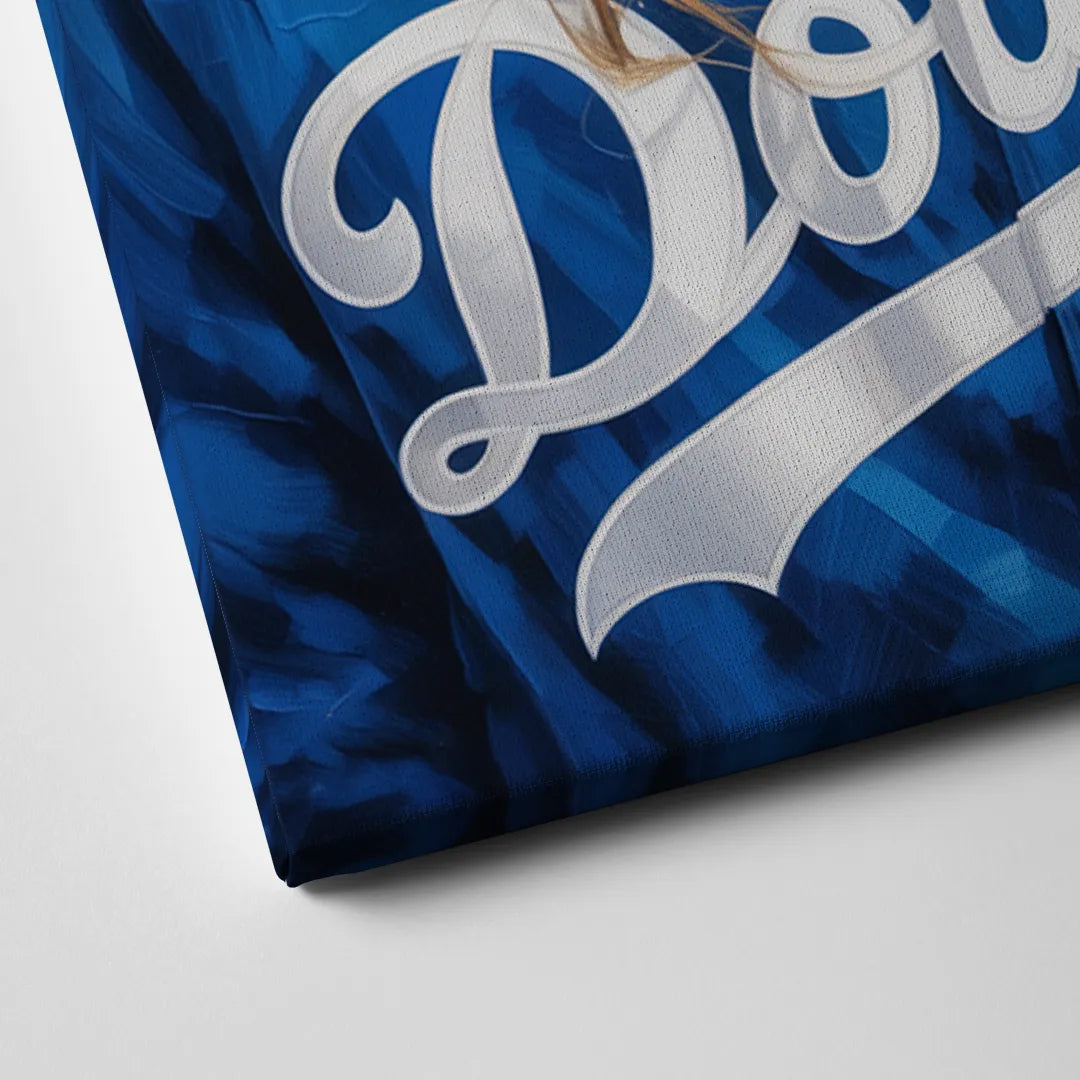Los Angeles Dodgers Double Play Canvas Close Up