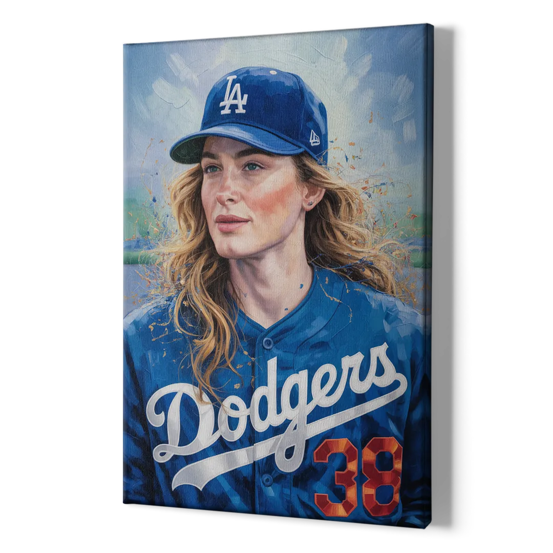 Los Angeles Dodgers Double Play - Canvas Print Art Sides