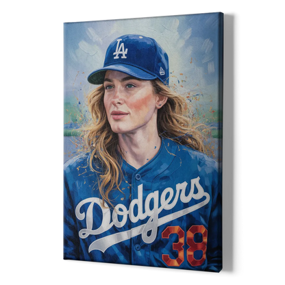 Los Angeles Dodgers Double Play - Canvas Print Art Sides