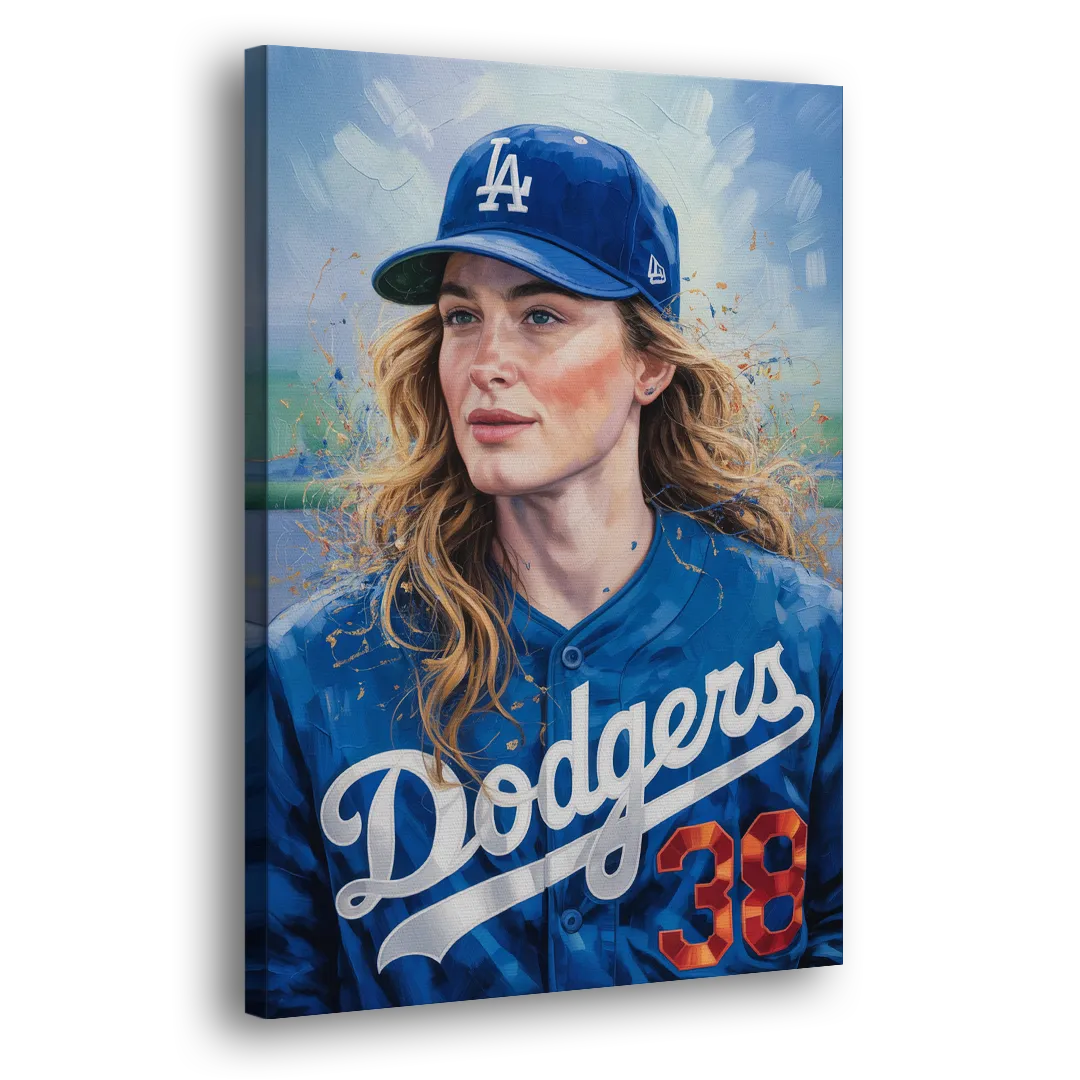 Los Angeles Dodgers Double Play Side - Canvas Wall Art