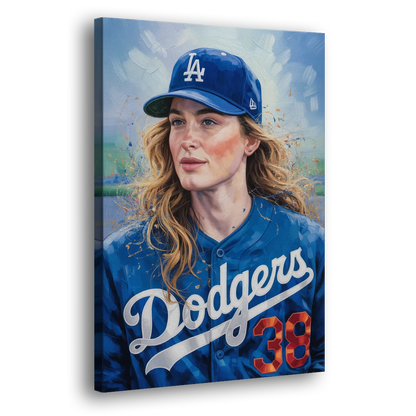 Los Angeles Dodgers Double Play Side - Canvas Wall Art