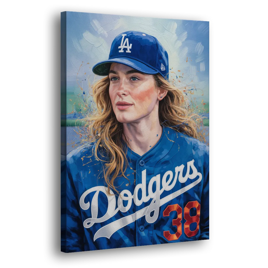 Los Angeles Dodgers Double Play Side - Canvas Wall Art