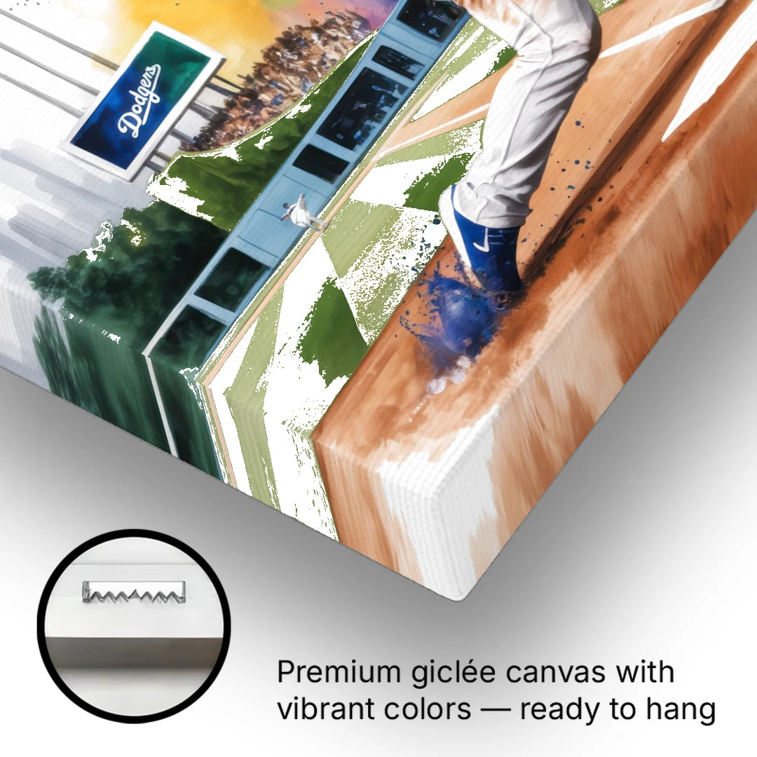 Los Angeles Dodgers Grand Slam - Canvas Wall Art - Gallery Wrap Corner