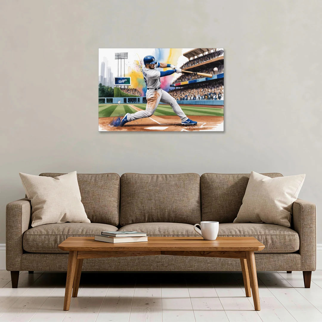 Los Angeles Dodgers Grand Slam - Canvas Wall Art - Sofa - 36x24