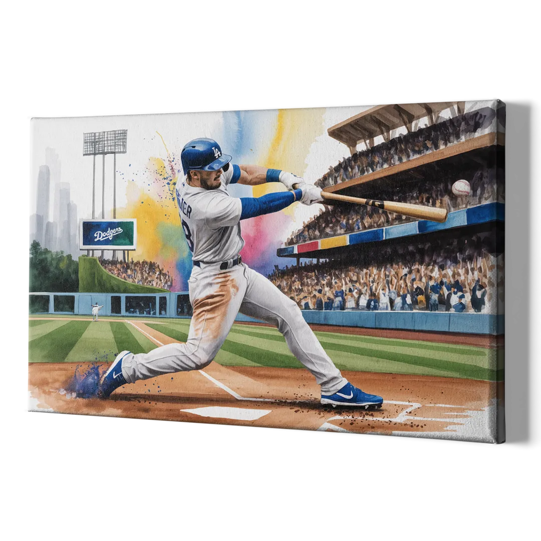 Los Angeles Dodgers Grand Slam - Canvas Print Art Sides