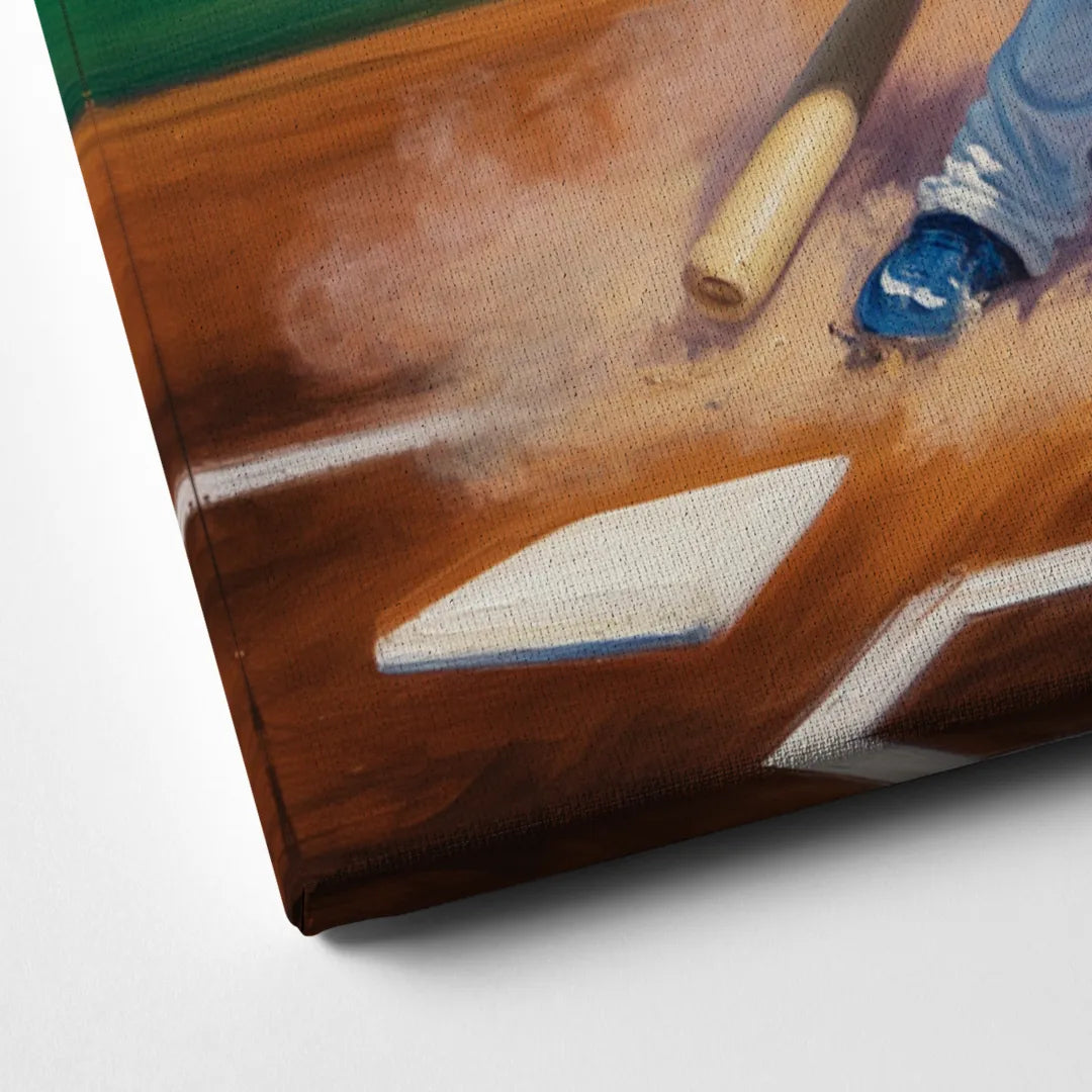 Los Angeles Dodgers Sliding Safe Canvas Close Up