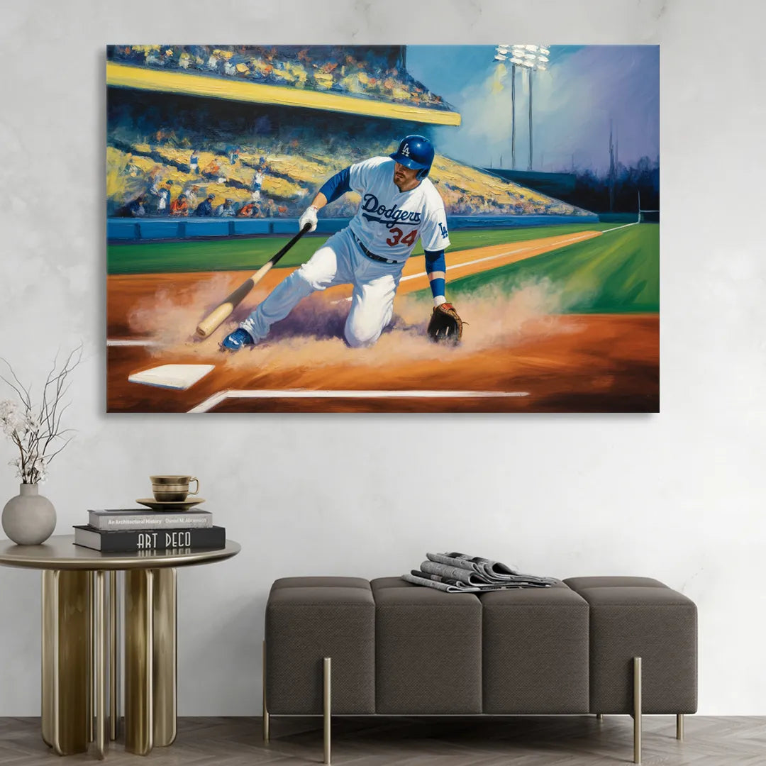 Los Angeles Dodgers Sliding Safe Living Room - Canvas Wall Art