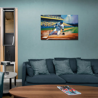 Los Angeles Dodgers Sliding Safe - Canvas Wall Art Living Room