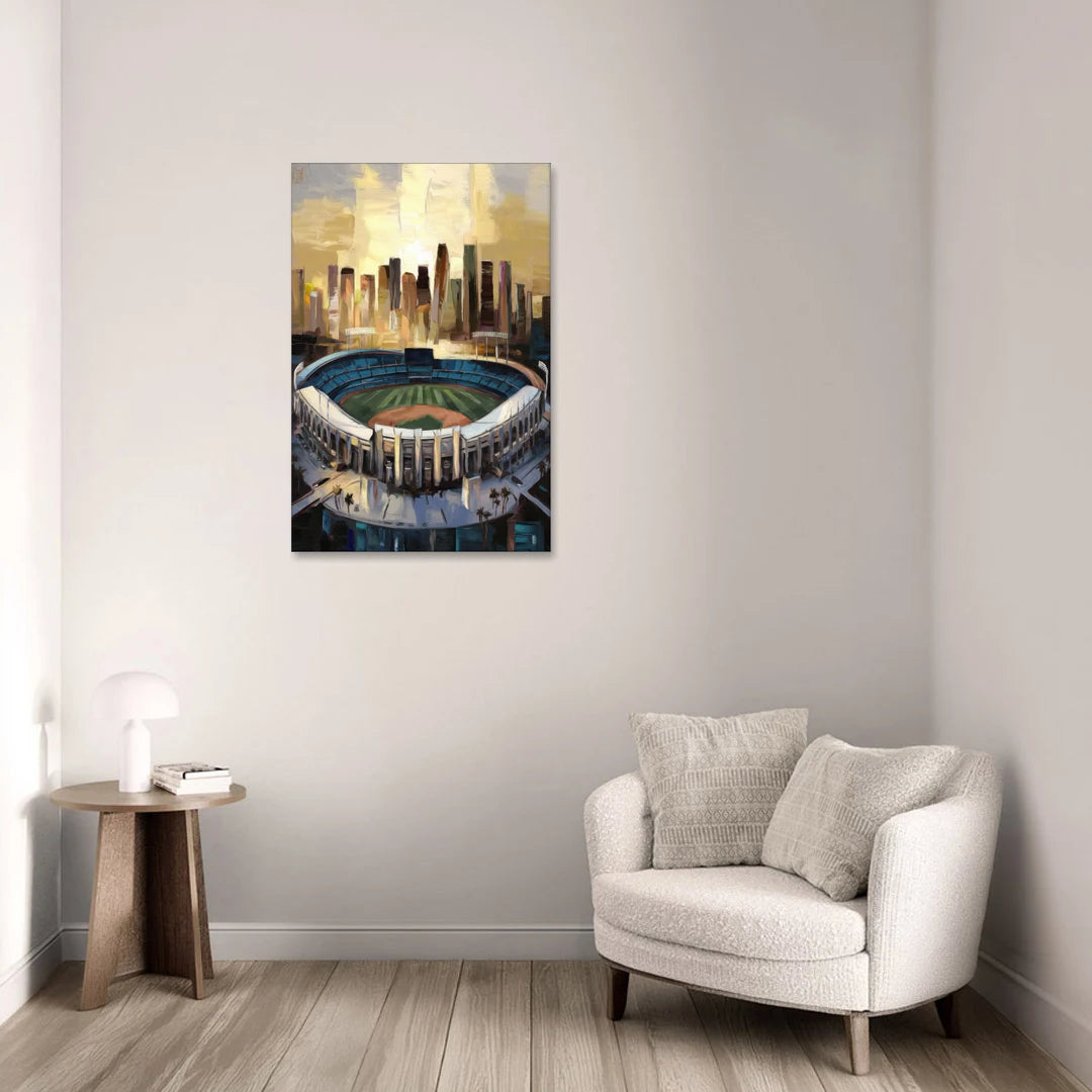 Los Angeles Dodgers Stadium - Canvas Wall Art - Sofa - 24x36