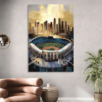 Los Angeles Dodgers Stadium Sitting Room - Canvas Wall Art