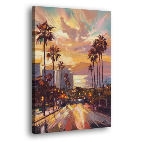 Los Angeles Golden Hour - Canvas Wall Art