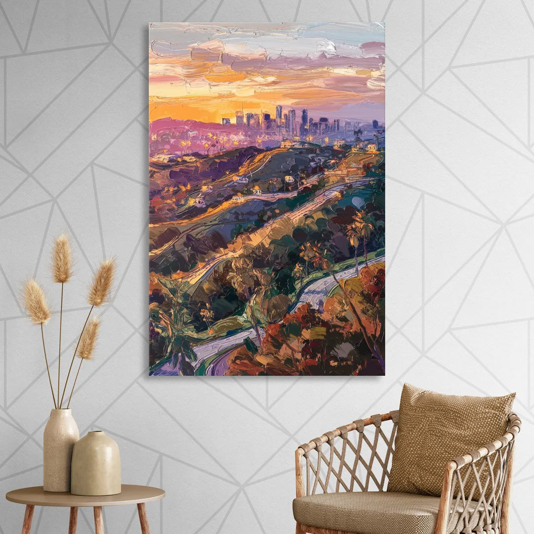 Los Angeles Hollywood Hills Sitting Room - Canvas Wall Art