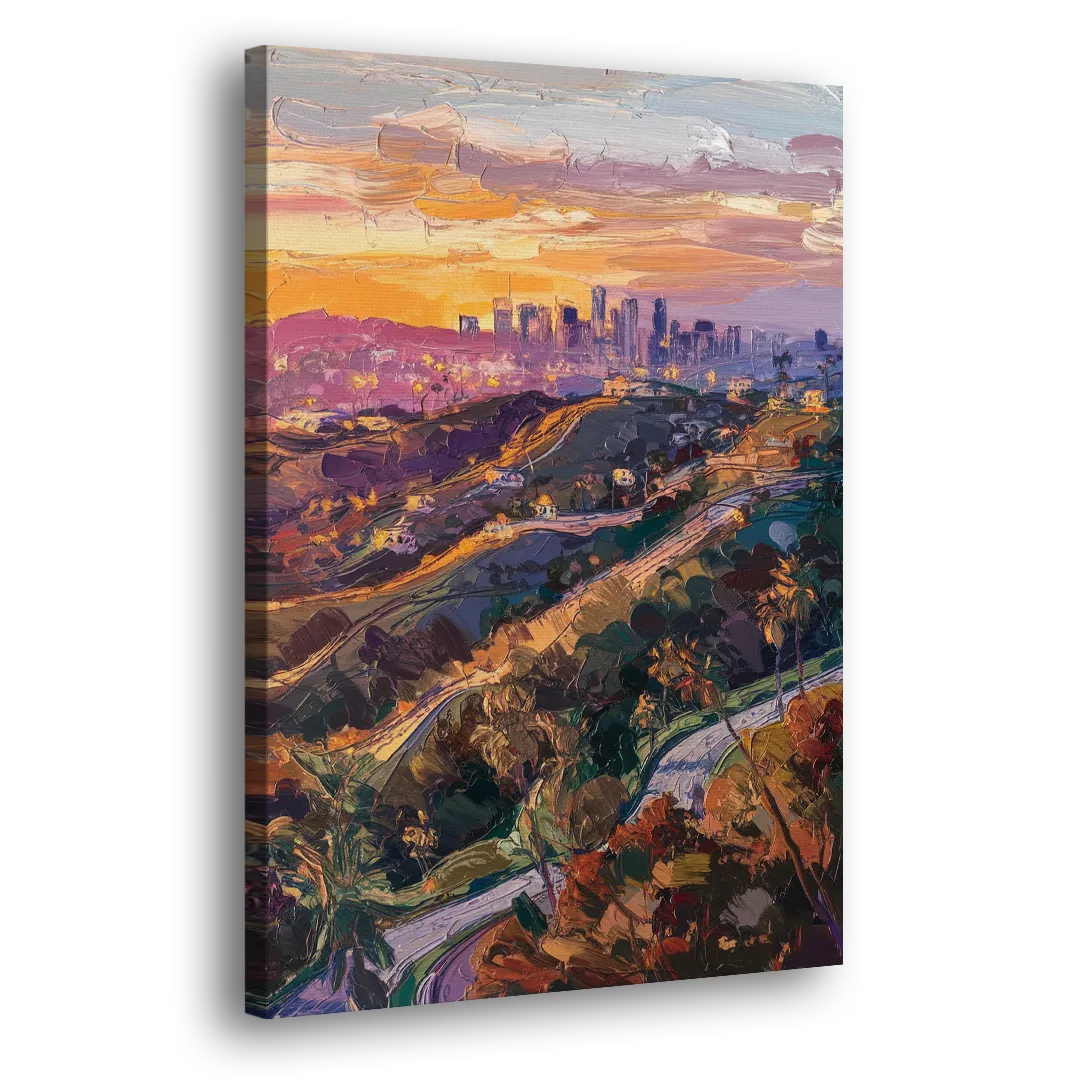 Los Angeles Hollywood Hills Side - Canvas Wall Art