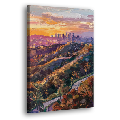 Los Angeles Hollywood Hills Side - Canvas Wall Art