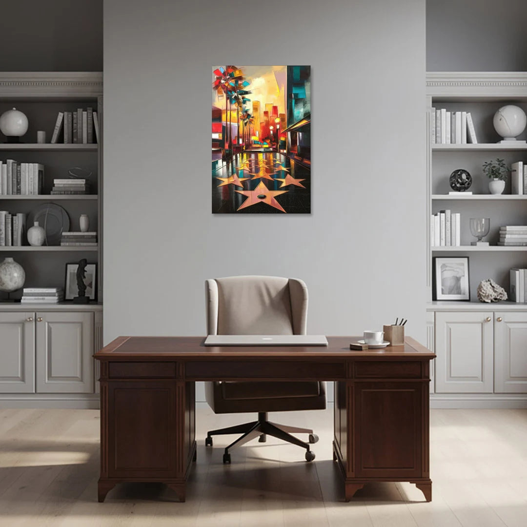Los Angeles Hollywood Walk of Fame Iconic - Canvas Wall Art - Office - 24x36