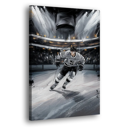 Los Angeles Kings Ice Hockey Side - Canvas Wall Art