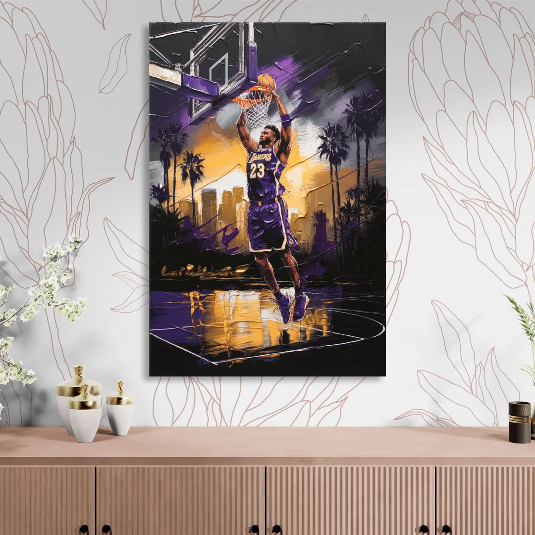 Los Angeles Lakers Legacy Living Room - Canvas Wall Art