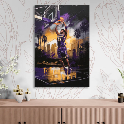 Los Angeles Lakers Legacy Living Room - Canvas Wall Art