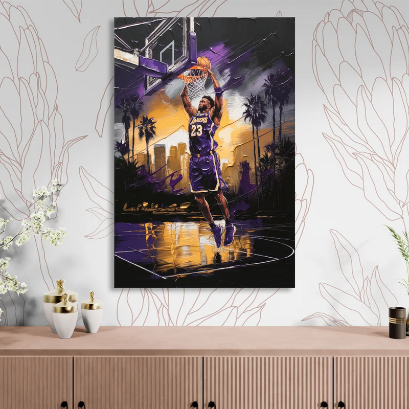 Los Angeles Lakers Legacy Living Room - Canvas Wall Art