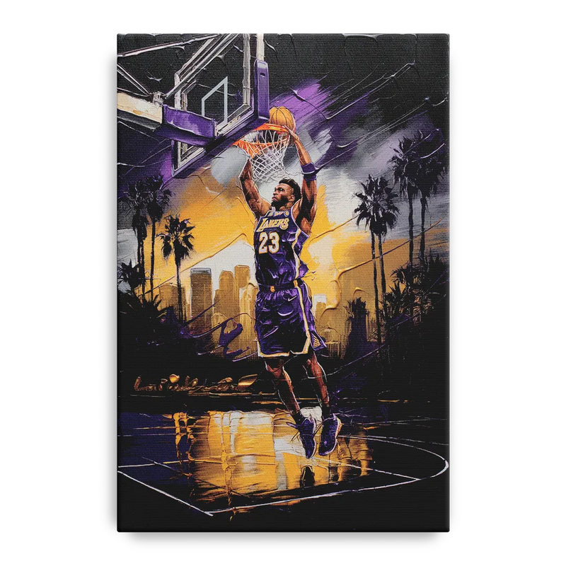 Los Angeles Lakers Legacy Front - Canvas Wall Art