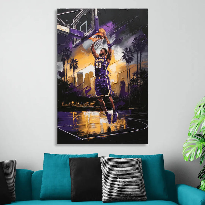 Los Angeles Lakers Legacy Sitting Room - Canvas Wall Art