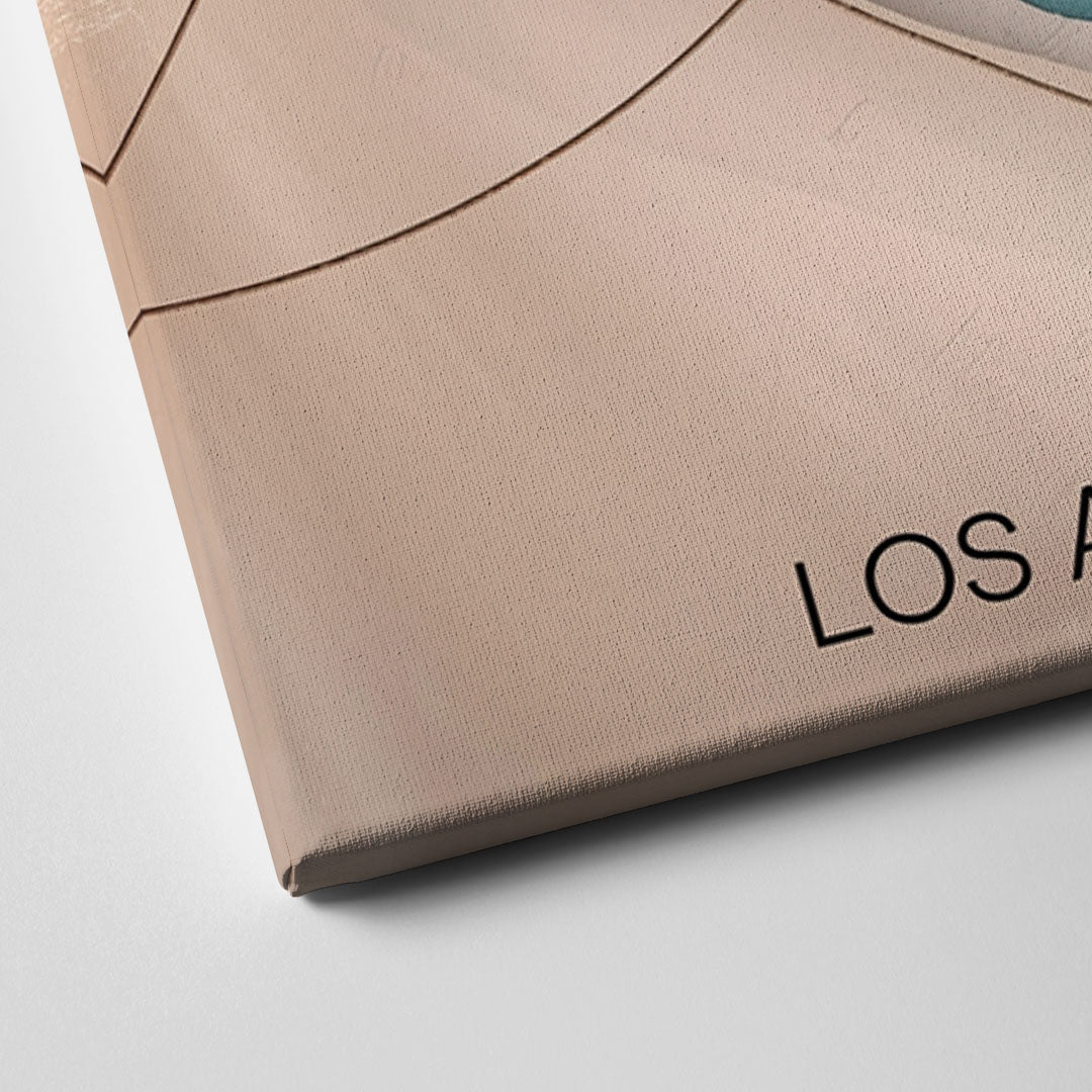 Los Angeles Map Design Canvas Close Up