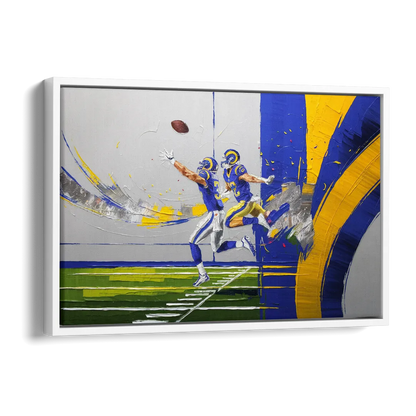 Los Angeles Rams Super Bowl Champions Side - White Canvas Wall Art