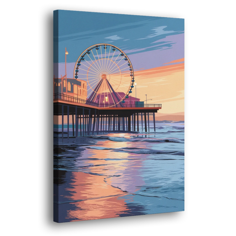 Los Angeles Santa Monica Pier - Canvas Wall Art - Side
