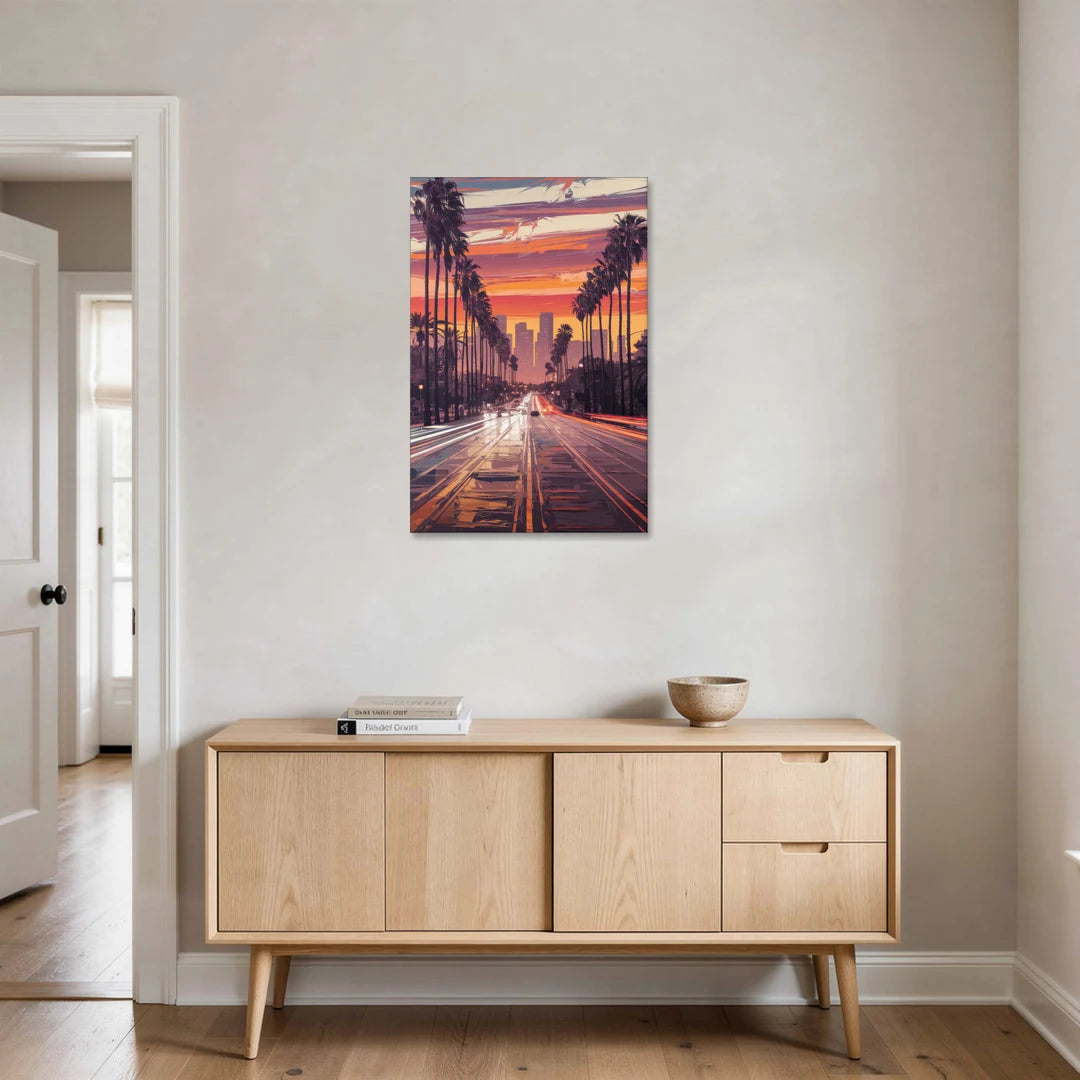 Los Angeles Sunset Boulevard - Canvas Wall Art - Coffee Table - 24x36