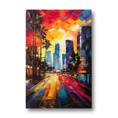 Los Angeles Vibrant Street Art - Canvas Wall Art - Front