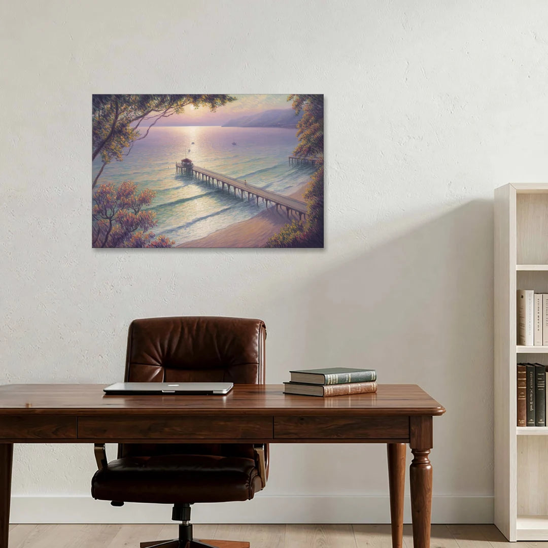 Los Muertos Pier - Canvas Wall Art - Office - 36x24