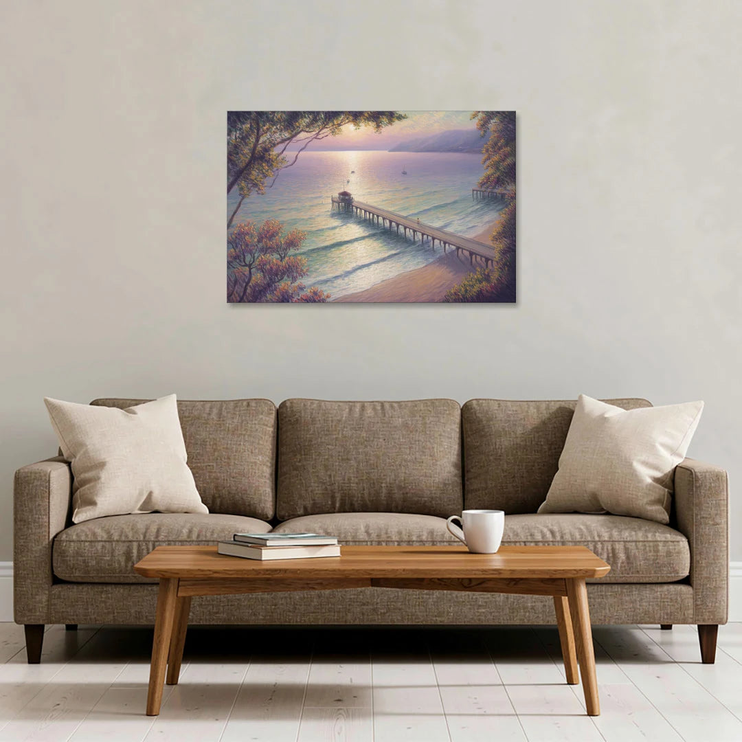 Los Muertos Pier - Canvas Wall Art - Sofa - 36x24