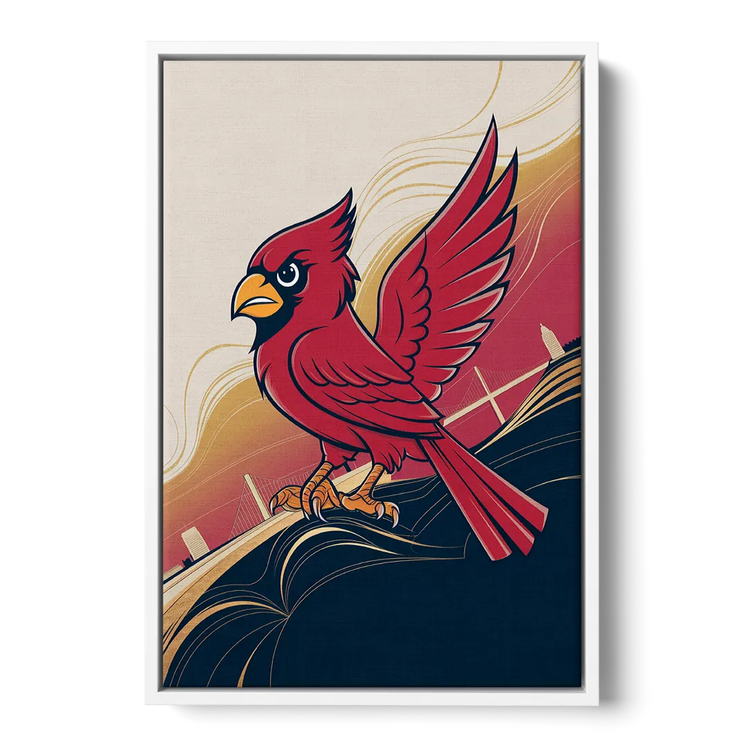 Louisville Cardinals Pride Front - White Canvas Wall Art