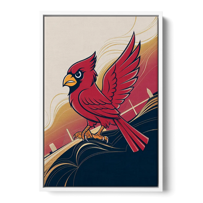 Louisville Cardinals Pride Front - White Canvas Wall Art