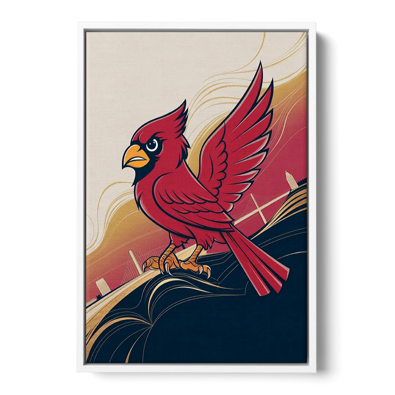Louisville Cardinals Pride Front - White Canvas Wall Art