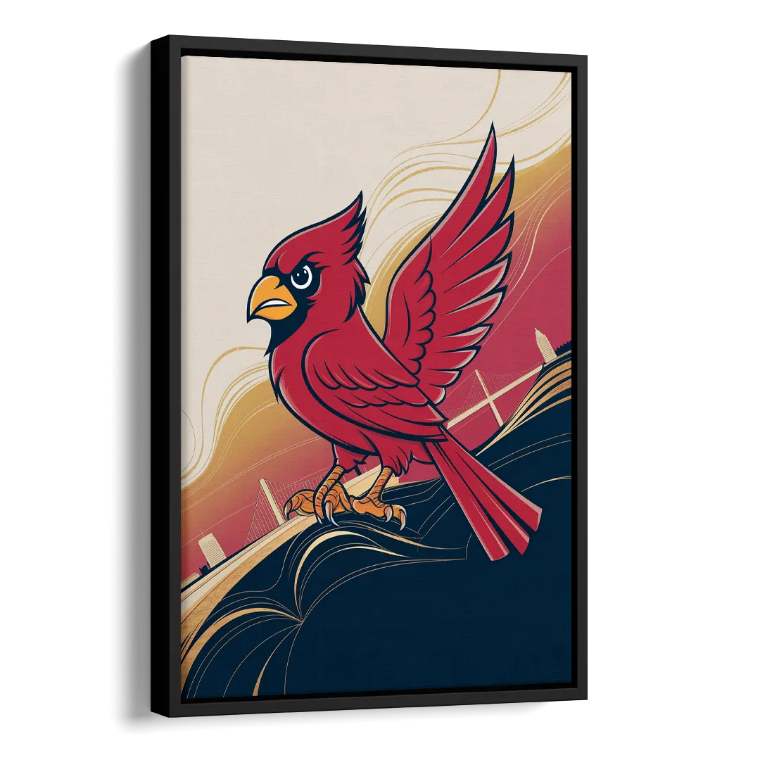 Louisville Cardinals Pride Side - Black Canvas Wall Art