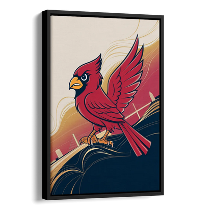 Louisville Cardinals Pride Side - Black Canvas Wall Art