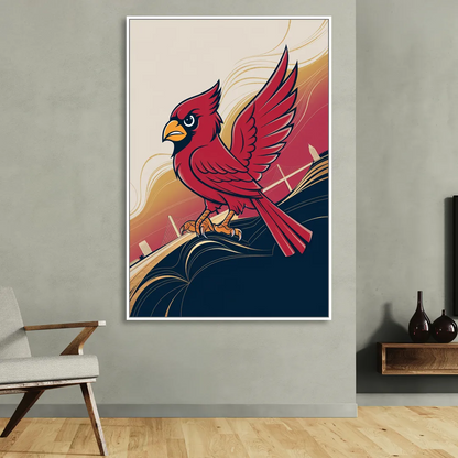 Louisville Cardinals Pride Sitting Room - White Canvas Wall Art