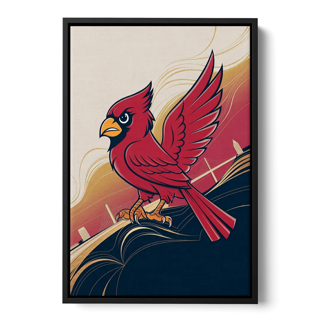 Louisville Cardinals Pride Front - Black Canvas Wall Art