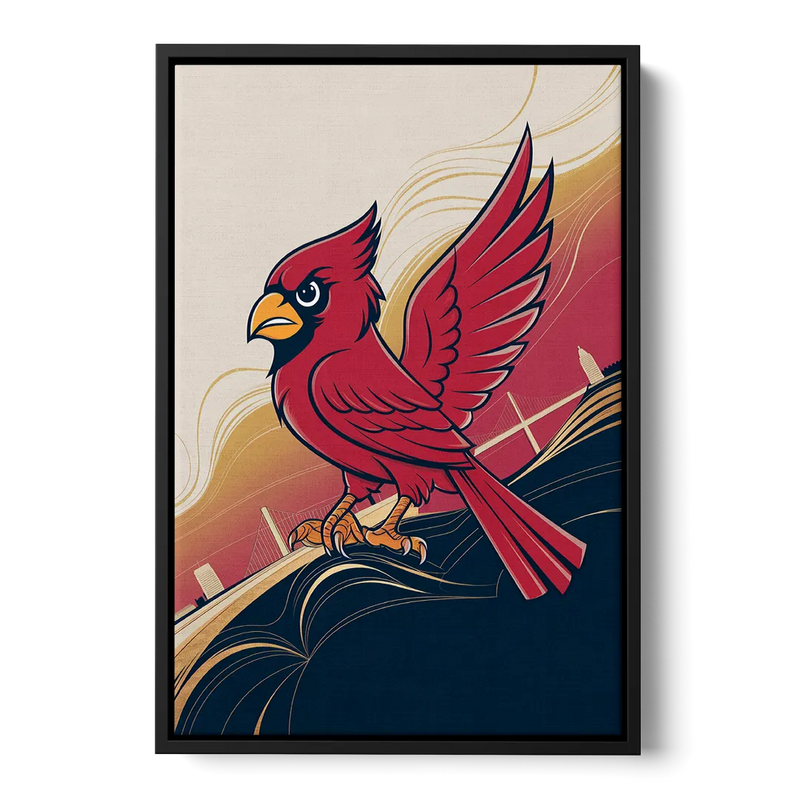 Louisville Cardinals Pride Front - Black Canvas Wall Art