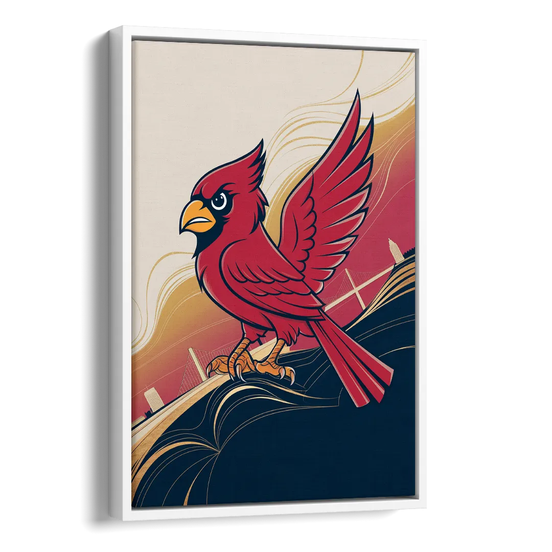 Louisville Cardinals Pride Side - White Canvas Wall Art