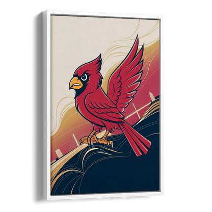 Louisville Cardinals Pride Side - White Canvas Wall Art