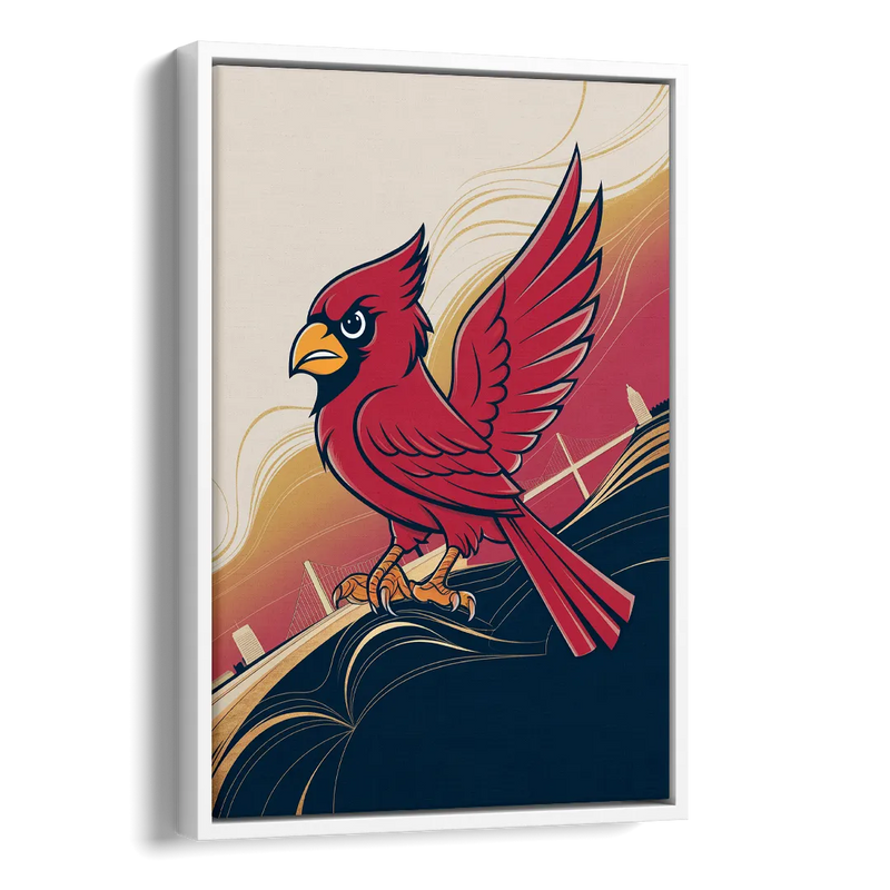 Louisville Cardinals Pride Side - White Canvas Wall Art