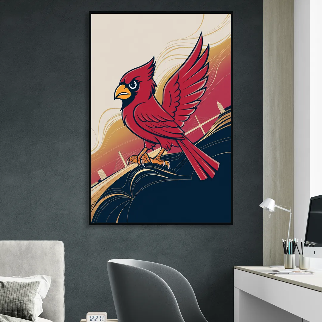Louisville Cardinals Pride Sitting Room - Black Canvas Wall Art