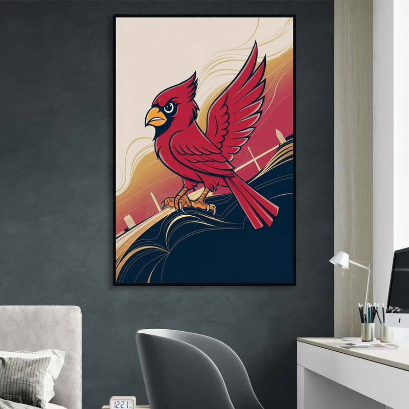 Louisville Cardinals Pride Sitting Room - Black Canvas Wall Art